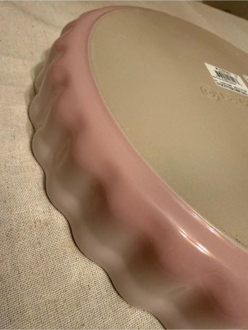 Le Creuset Shell Pink Fluted Flan Dish